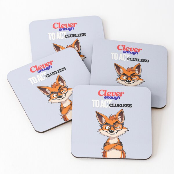 Item preview, Clever Enough to Act Clueless – Witty Sarcasm Quote designed and sold by Red White Blue Studio.