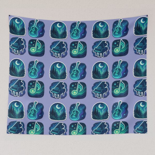 Item preview, Fantasy Music Stickers designed and sold by NutSkyArt.