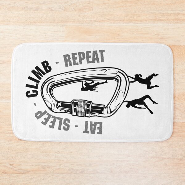 Item preview, Eat Sleep Climb Repeat Climber Carabiner Funny Rock Climbing designed and sold by GrandeDuc.