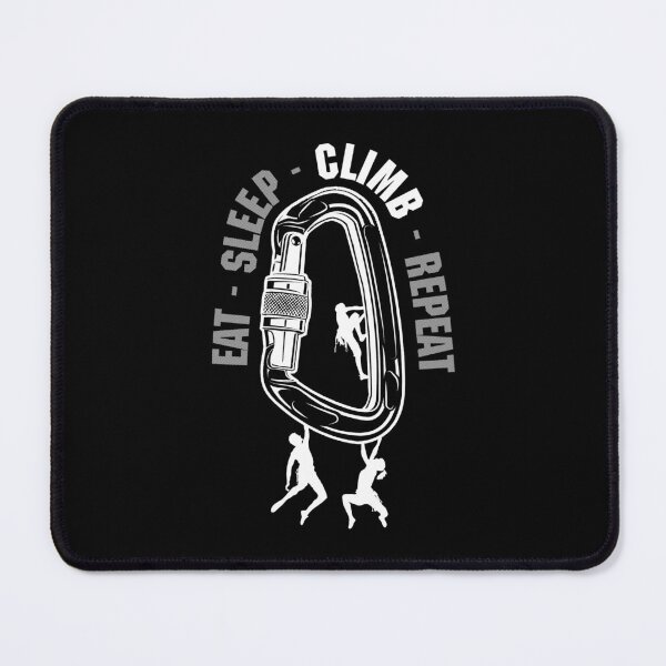 Item preview, Eat Sleep Climb Repeat Climber Carabiner Funny Rock Climbing designed and sold by GrandeDuc.