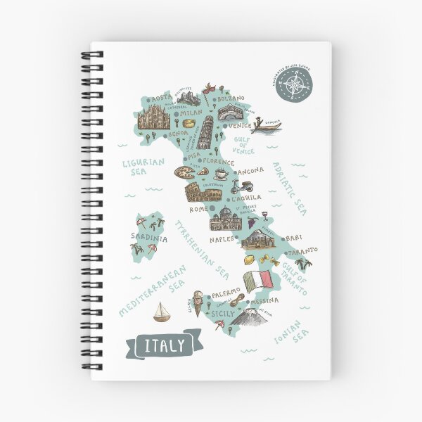 Item preview, Map of Italy designed and sold by Those Pencil Shavings.
