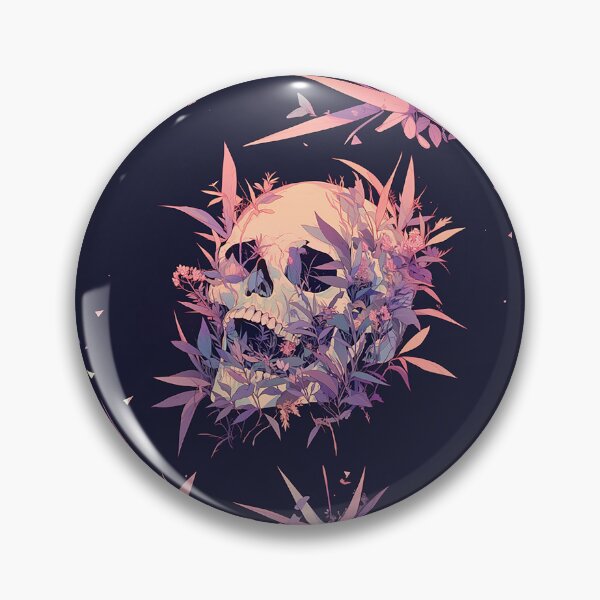 Item preview, Surreal Skull with Neon Wild Plants designed and sold by Christian Weiss.
