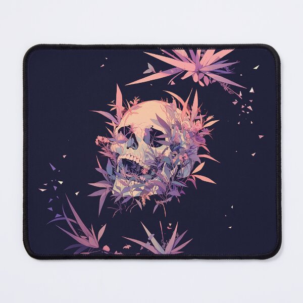 Item preview, Surreal Skull with Neon Wild Plants designed and sold by Christian Weiss.