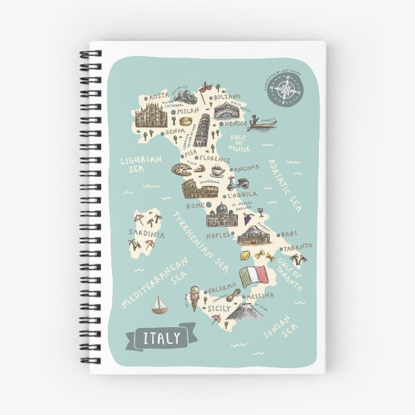 Item preview, Map of Italy designed and sold by Those Pencil Shavings.