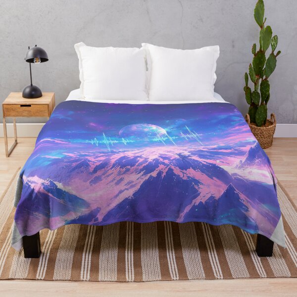 Item preview, Neon Cosmic Mountains with Pulse Waves designed and sold by Christian Weiss.