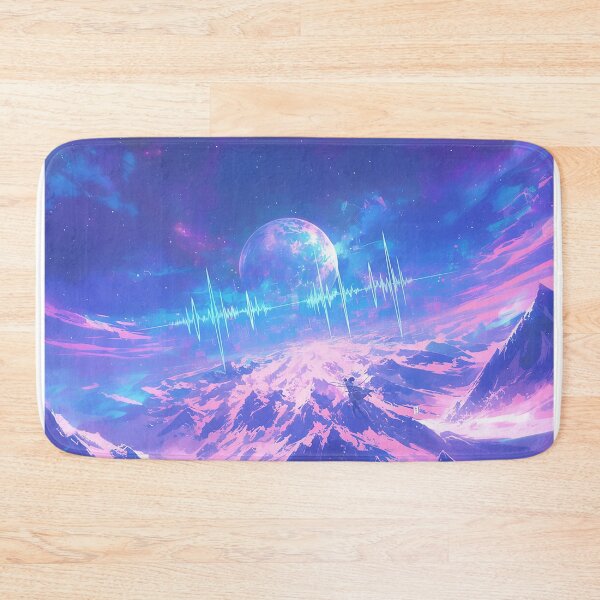 Item preview, Neon Cosmic Mountains with Pulse Waves designed and sold by Christian Weiss.