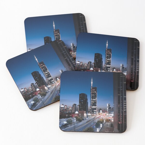 Item preview, Futuristic Warsaw – Skyline in Neon Lights designed and sold by Zdrojewski.