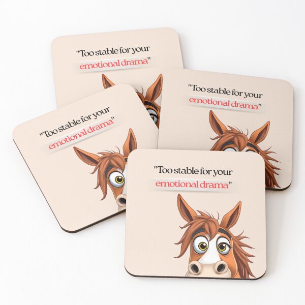 Item preview, Too Stable for Your Emotional Drama – Horse Quote Design designed and sold by Red White Blue Studio.