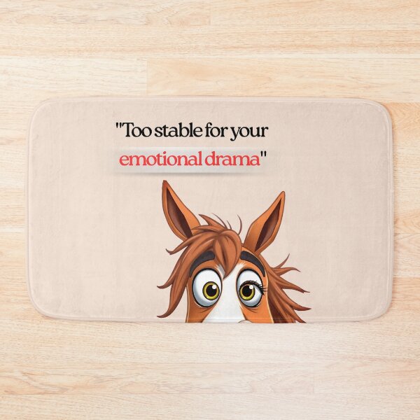 Item preview, Too Stable for Your Emotional Drama – Horse Quote Design designed and sold by Red White Blue Studio.
