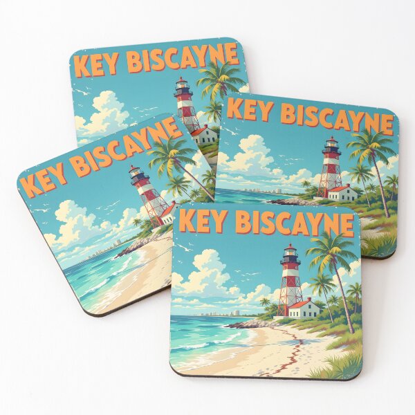 Item preview, Key Biscayne, Florida: Vintage-Style Painterly Travel Poster designed and sold by LSVart.