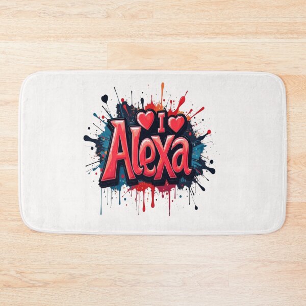 Item preview, I Love Alexa Graffiti Design – Bold Street Art Style designed and sold by ColorsSoul ⭐️⭐️⭐️⭐️⭐️.