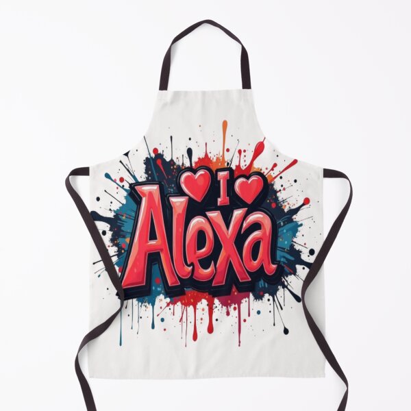 Item preview, I Love Alexa Graffiti Design – Bold Street Art Style designed and sold by ColorsSoul ⭐️⭐️⭐️⭐️⭐️.