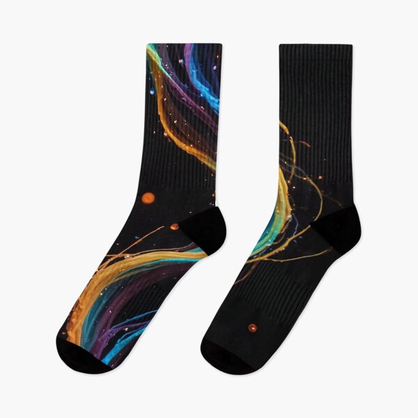 Item preview, Colorful Abstract Spiral with Twisting Vibrant Energy on Black Background designed and sold by KanDa-Shop.
