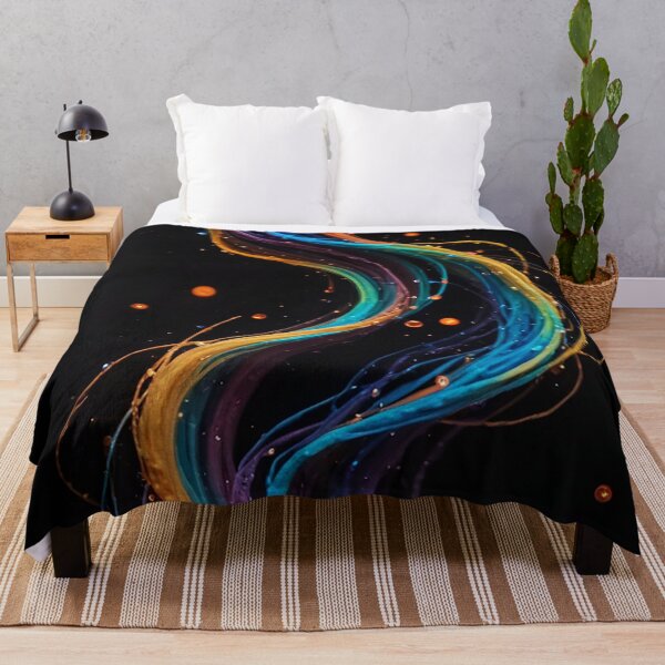 Item preview, Colorful Abstract Spiral with Twisting Vibrant Energy on Black Background designed and sold by KanDa-Shop.