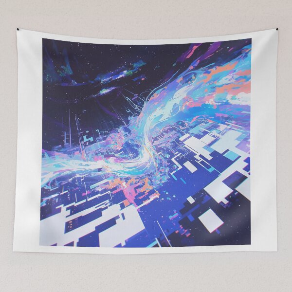 Item preview, Digital Cosmic Stream in Glitch Style designed and sold by Christian Weiss.