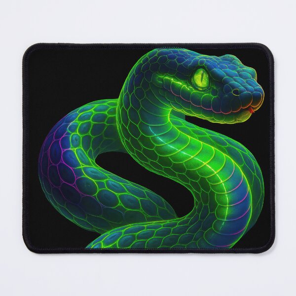 Item preview, Cyberpunk neon snake with bright contours and colors designed and sold by BreakingWorse.