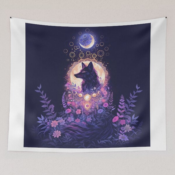 Item preview, Lunar Wolf with Floral Magic designed and sold by Christian Weiss.
