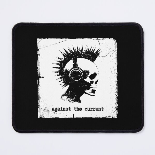 Item preview, Against the current, punk, black and white mural style artwork designed and sold by silent-violin.