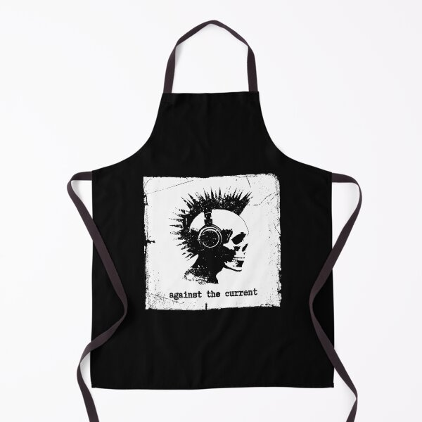 Item preview, Against the current, punk, black and white mural style artwork designed and sold by silent-violin.