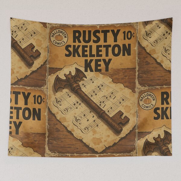 Item preview, Spooky Ephemera: Rusty skeleton key designed and sold by bapupa.