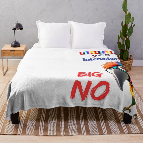Item preview, Colorful Yes, Interested No – Parrot Quote Design designed and sold by Red White Blue Studio.