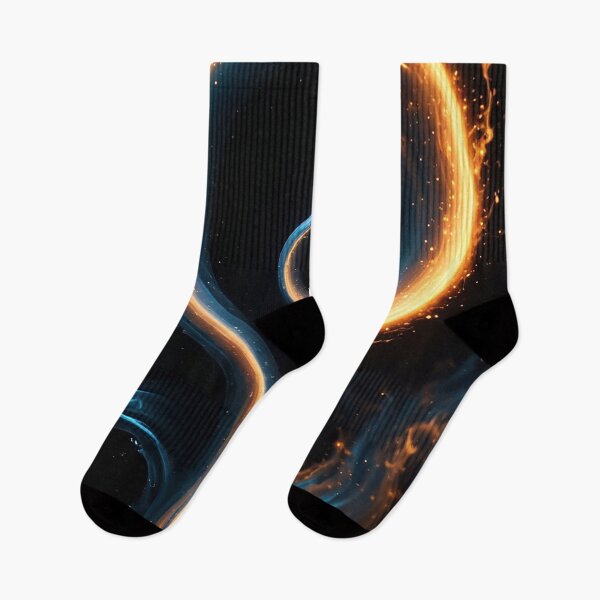 Item preview, Abstract Swirls of Fire and Ice on a Dark Background designed and sold by KanDa-Shop.