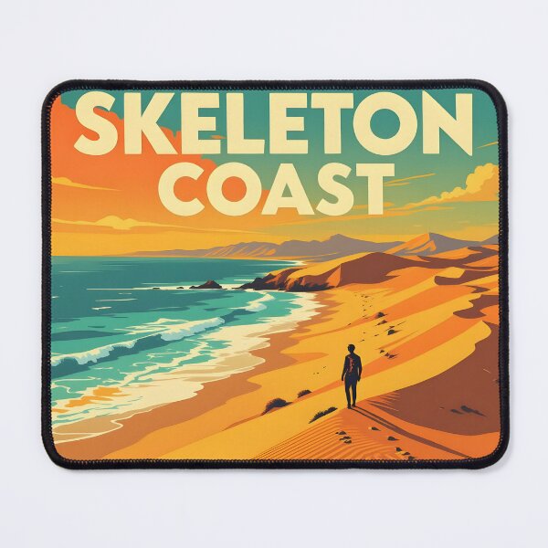Item preview, Skeleton Coast, Namibia : Vintage-Style Painterly Travel Poster designed and sold by LSVart.