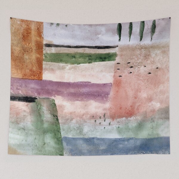 Item preview, Landscape with Poplars 1929 Paul Klee - Bauhaus Abstract Landscape - Swiss German Modern Art Print designed and sold by Under-TheTable.