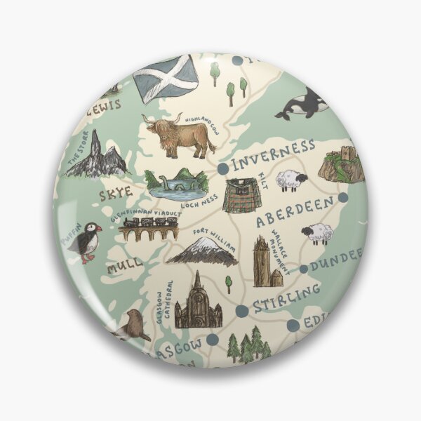 Item preview, Map of Scotland designed and sold by Those Pencil Shavings.
