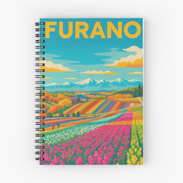 Item preview, Furano, Japan - Retro Travel Poster Design designed and sold by UN-labelledGirl.