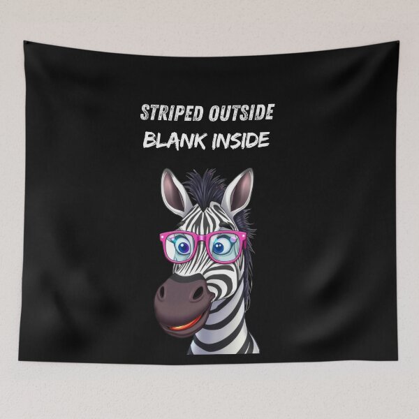 Item preview, Striped Outside, Blank Inside – Funny Zebra Quote Design designed and sold by Red White Blue Studio.