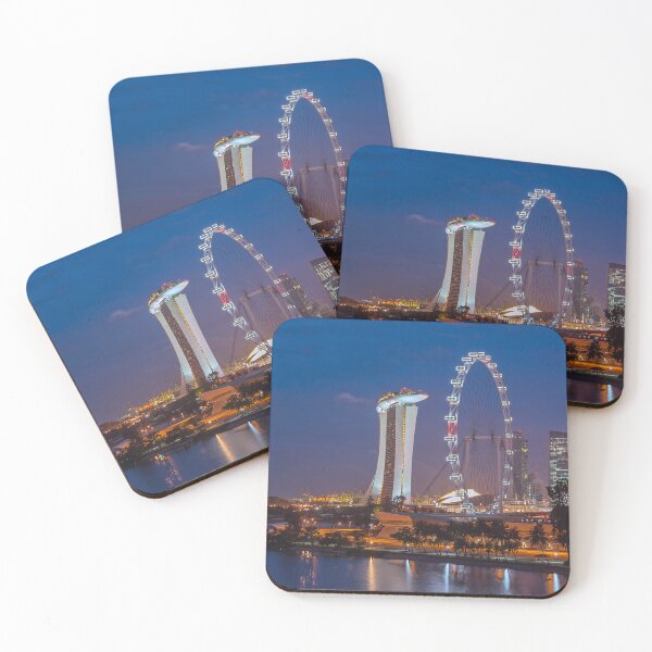 Item preview, Singapore Flyer & Marina Bay Sands Cityscape" designed and sold by Aram92Designs.