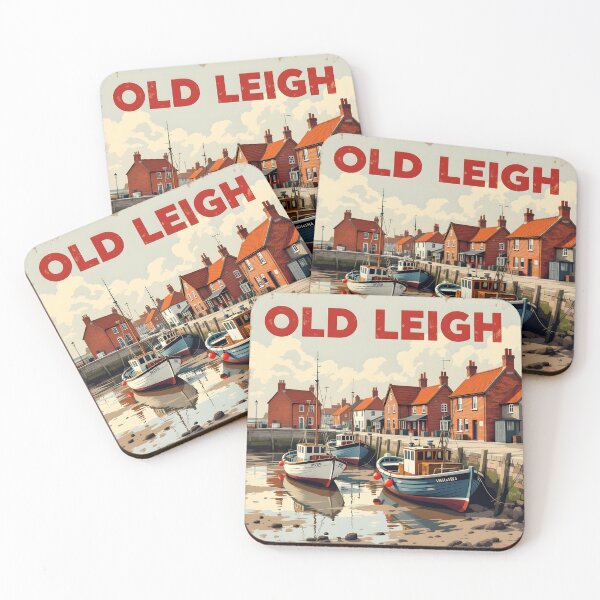 Item preview, Old Leigh, Essex: Vintage-Style Painterly Travel Poster designed and sold by LSVart.