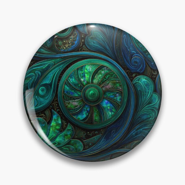 Item preview, New Zealand Māori Paua Pattern Koru Design 492 designed and sold by GrinGalore.