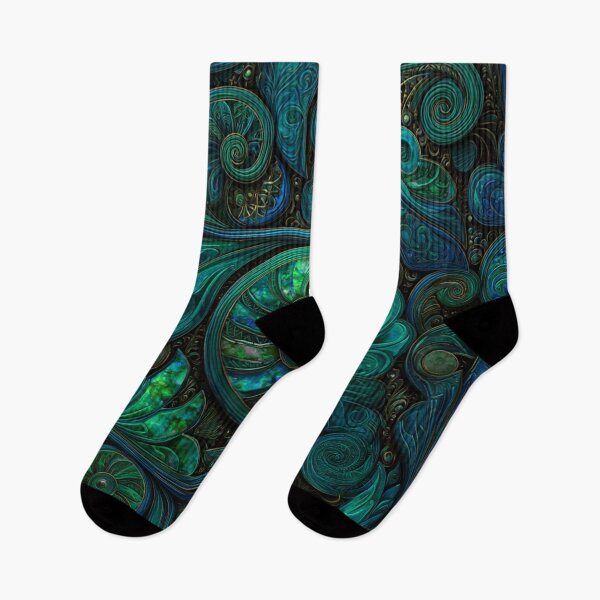 Item preview, New Zealand Māori Paua Pattern Koru Design 492 designed and sold by GrinGalore.