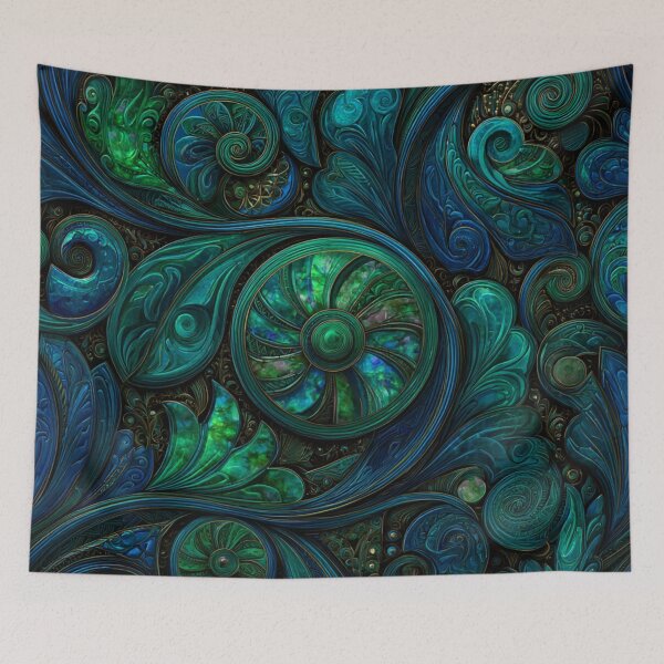 Item preview, New Zealand Māori Paua Pattern Koru Design 492 designed and sold by GrinGalore.