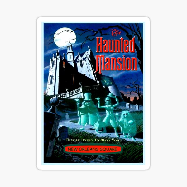 HAUNTED MANSION : Vintage Ghosts Advertising Print Sticker