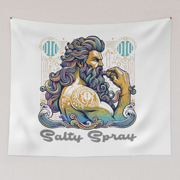 Item preview, Tattoo Poseidon designed and sold by SaltySpraySurf.