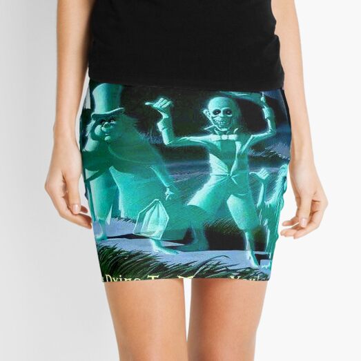 HAUNTED MANSION : Vintage Ghosts Advertising Print Mini Skirt