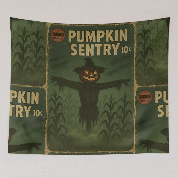 Item preview, Spooky Halloween Cover: Pumpkin sentry designed and sold by bapupa.