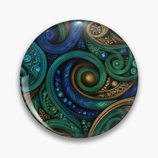 Item preview, New Zealand Māori Paua Pattern Koru Design 493 designed and sold by GrinGalore.
