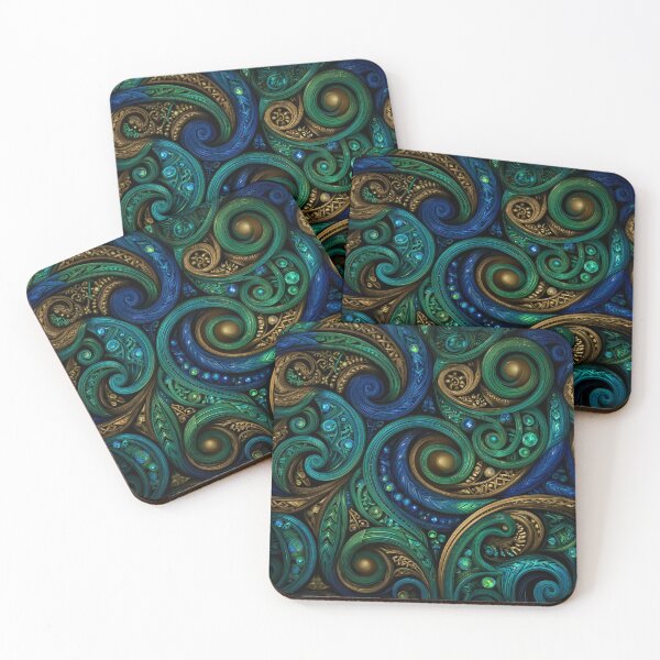 Item preview, New Zealand Māori Paua Pattern Koru Design 493 designed and sold by GrinGalore.