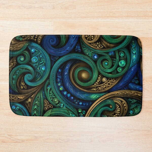 Item preview, New Zealand Māori Paua Pattern Koru Design 493 designed and sold by GrinGalore.