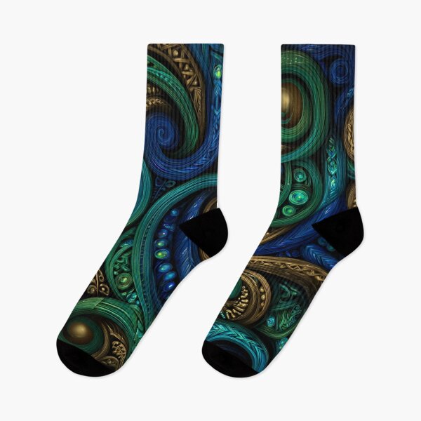 Item preview, New Zealand Māori Paua Pattern Koru Design 493 designed and sold by GrinGalore.