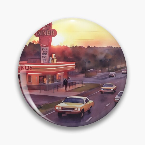 Artikelvorschau, Das Old Expressway Diner entworfen und verkauft von RCWatercolours.