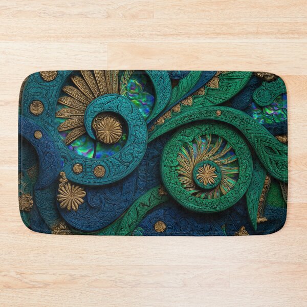 Item preview, New Zealand Māori Paua Pattern Koru Design 494 designed and sold by GrinGalore.