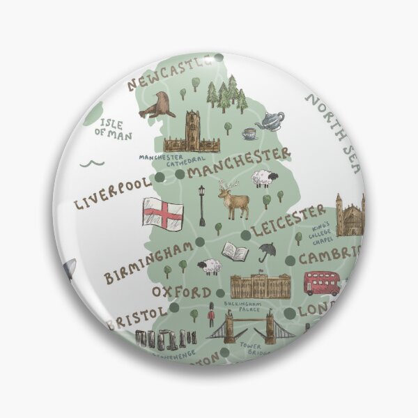 Item preview, Map of England designed and sold by Those Pencil Shavings.