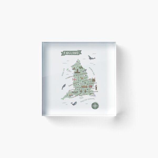 Item preview, Map of England designed and sold by Those Pencil Shavings.