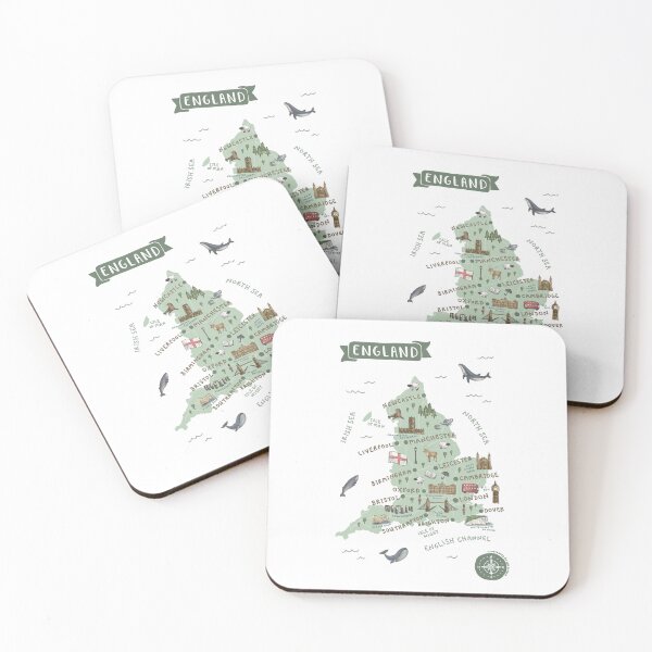 Item preview, Map of England designed and sold by Those Pencil Shavings.