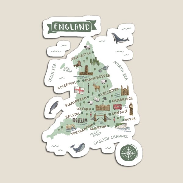 Item preview, Map of England designed and sold by Those Pencil Shavings.